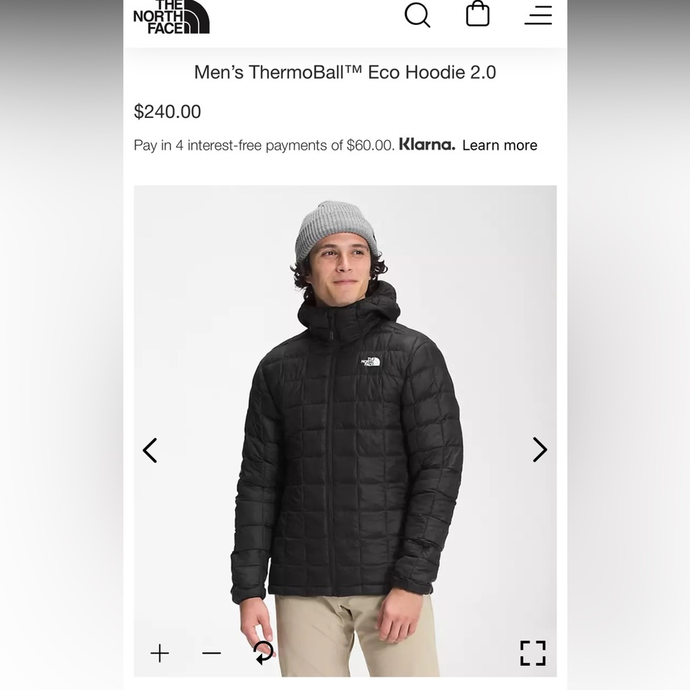 North Face Men’s ThermoBall Eco Hoodie 2.0 NWT